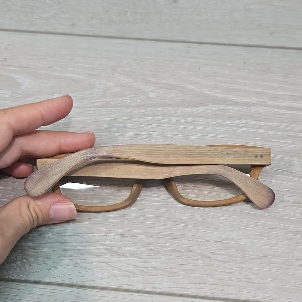 Alias Brown Women Glasses with Elegant Wooden Sell Frame A1637